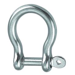 Bow shackle with captive pin