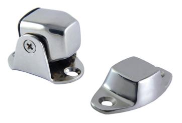 Swiveling magnetic door holder, with mount plate