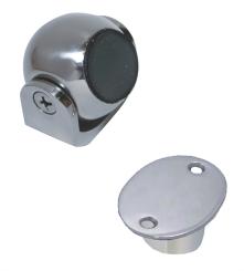 Magnetic door holder with flush mount plate