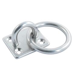 Square pad eye with ring