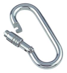 Oval spring hook with screw sleeve