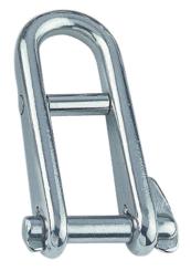Key pin shackle with fixed bar