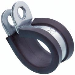 Fastening clamp DIN 3016 with rubber inlay