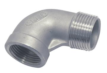 Elbow fitting with internal-/external thread, 90°