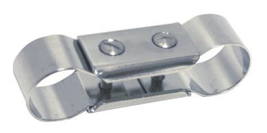 Grab handle connector, double clamp