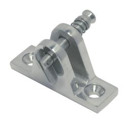 Deck hinge with drop nose pin, 80°