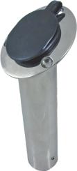 Fishing rod holder with rubber cap